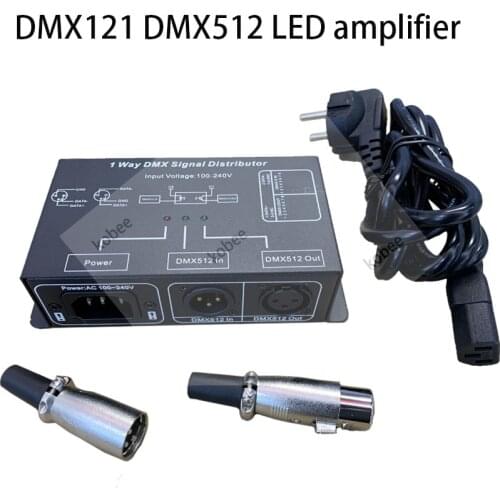 DMX121 DMX512 LED amplifier Splitter;1CH 1 output port DMX signal distributor AC100V-240V DMX signal repeater