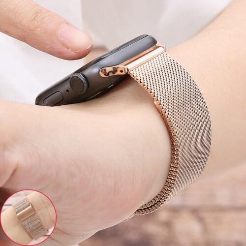 Strap for Apple Watch Series 6 Band 44mm 40mm IWatch 5 4 3 Milanese Strap for Apple Watch 42mm 38mm Stainless Steel Bracelet