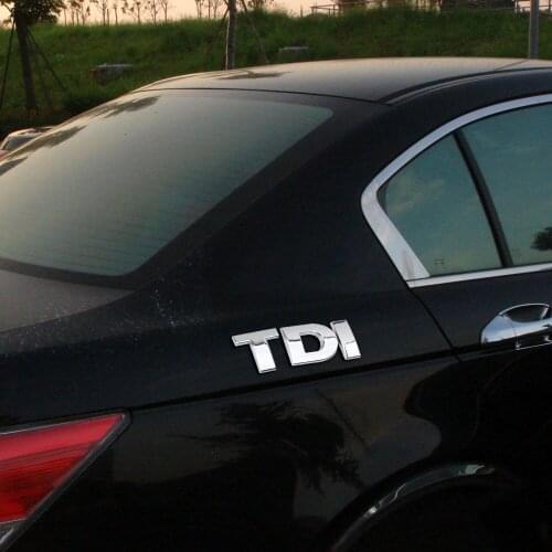 DIY Car Stickers Turbo TDI 3D Logo Decal Mouldings Decoration 4x4 Automotive Accessories for VW Golf JETTA PASSAT MK4 MK5 MK6