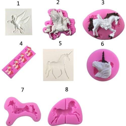 Sugarcraft 1 piece Horse silicone mold fondant mold cake decorating tools chocolate gumpaste mold