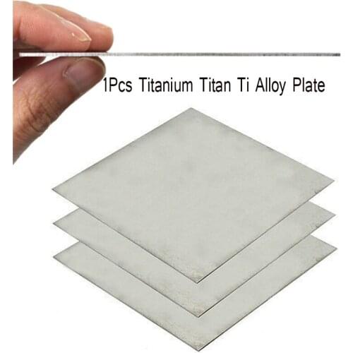 1Pcs Titanium Sheet High Hardness 0.3mm- 4mm Ti Titanium Plate Sheet 100X100/100X150/150X150/200X200