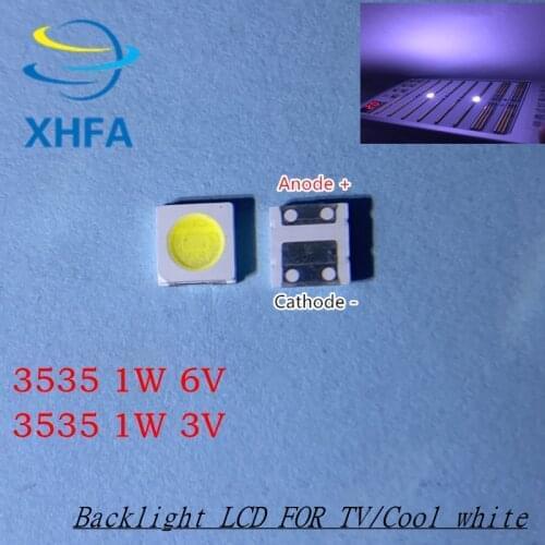 UNI LED Backlight High Power LED 2W 6V 3535 135LM Cool white LCD Backlight for TV TV Application 100PCS
