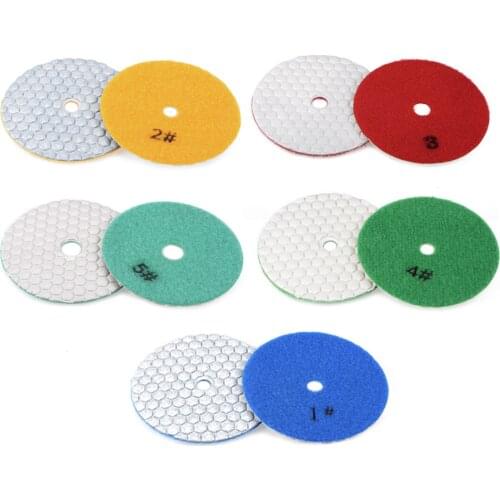 Uxcell 2Pcs 3-Inch Dry Diamond Polishing Pad Hook and Loop Flocking Back for polishing stone glass ceramic jade marble