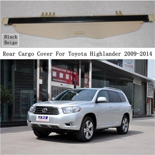 Rear Cargo Cover For Toyota Highlander 2009 2010 2011 2012 2013 2014 Privacy Trunk Screen Security Shield Shade Auto Accessories