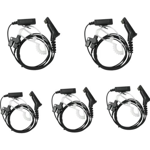 5PCS 2-wire Earpiece For Motorola APX4000 APX6000 APX6500 APX7000 APX8000 SRX2200 XPR6350 XPR6550 XPR7550 XPR6580 Radio Earpiece