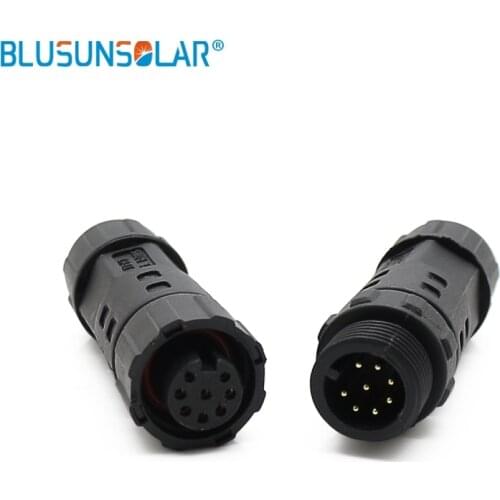 50 Pair a lot M12 waterproof wire connector Wire To Wire Field Assembly Thread Solder 2,3,4,5,6,7,8 pin electrical connector