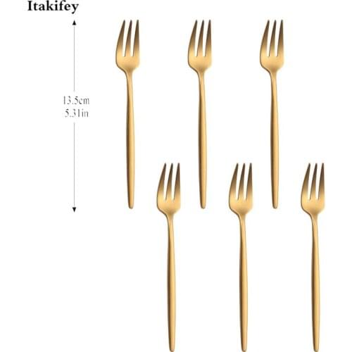 8Pcs Fruit Forks utensil set For Cake Dessert Thicken Small Tea Fork Rainbow Dessert Fork For Snack Tableware Set Cutlery Dinner
