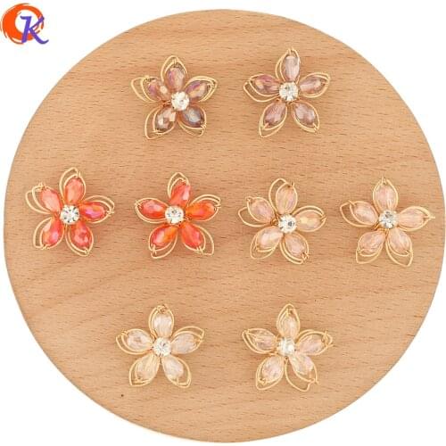 Cordial Design 50Pcs 19*20MM Jewelry Accessories/Hand Made/DIY Making/Flower Shape/Earring Findings/Decoration/Crystal Charms