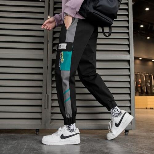 New Men Cargo Pants Patchwork 2021 Spring Joggers Streetwear Casual 4 Pockets Track Male Fashion Harem Trousers Plus Size 3XL