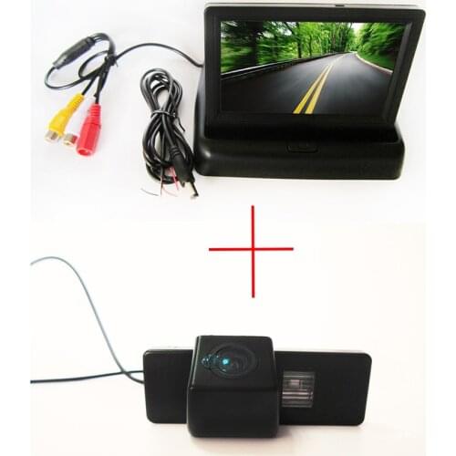 Color Car Rear View Camera for Nissan QASHQAI X-TRAIL Geniss Citroen C-Triomphe Pathfinder,with 4.3Inch foldable LCD TFT Monitor