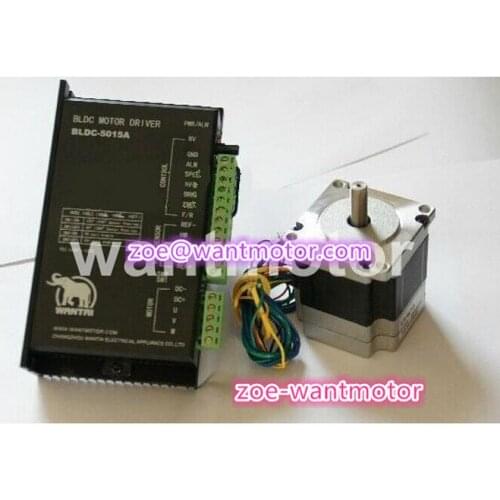 Good quality! CNC Wantai Brushless DC Motor 57BLF02 3000RPM 4Phases 0.11N.m 24V& BLDC-8015A Driver 24-50V Plasma Engraver Kit