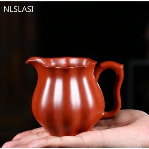 Yixing Classic Purple Clay Fair Cup Cha Hai Boutique Dahongpao Teacup Handmade Tea set Accessories Household Drinkware 200ml