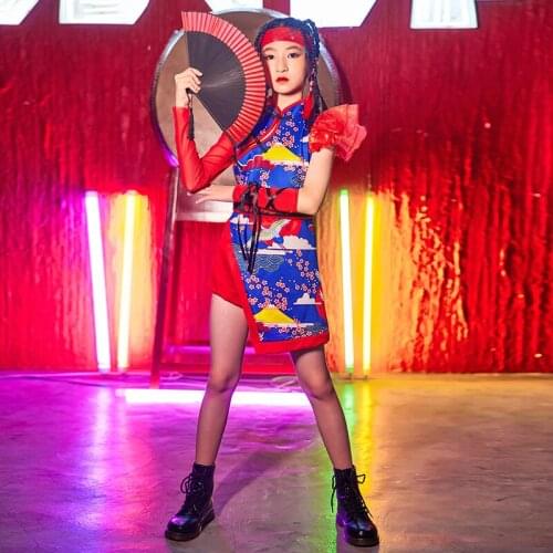 Chinese Style Costumes ChildrenS Hip Hop Dance Clothing Catwalk Fashion Show Stage Costumes Jazz Performance Dance Wear DN9842
