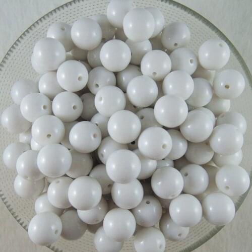 Hot New 6/8/10/12/14/16mm White Soild color Rondelle Loose Gumball Bubblegum Acrylic Beads (100g/lot)