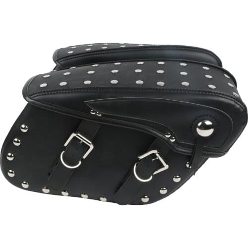 Motorcycle Artificial leather Saddlebags For Harley Dyna Street Bob FXDB 2008-2017 Sportster 1982-2018 16 Softail 1994-1999