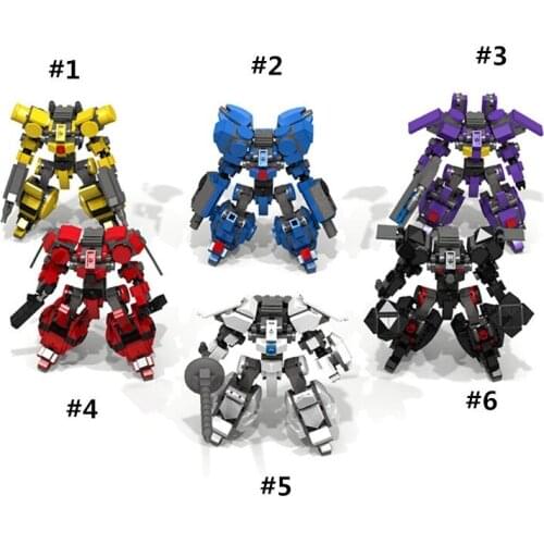 6Types Model Kits DIY STEM MOC MU01 Mecha Model Small Particle Building Blocks Educational Toy