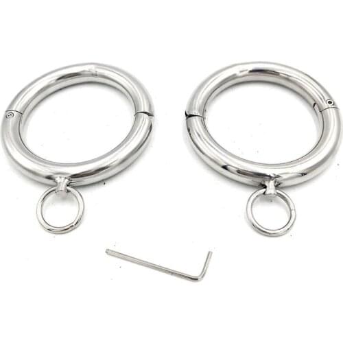 Stainless Steel Round Ring Ankle Cuffs Sex Games For Adults BDSM Bondage Torture Legcuffs Restraints Couples Erotic Toys