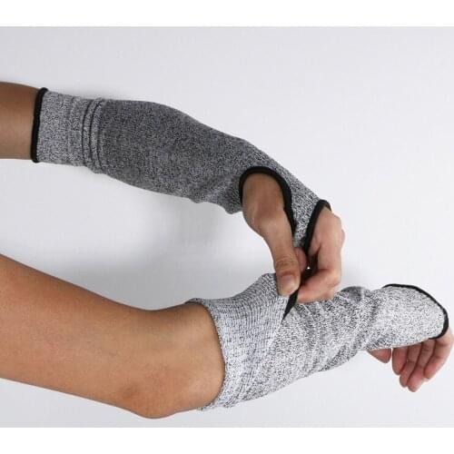 NEW A Pair Level 5 Anti-cut Plane Type Gloves Sleeve 36cm45cm Self-defense Anti-cutting Wear-resistant Anti-burn HPPE Labor