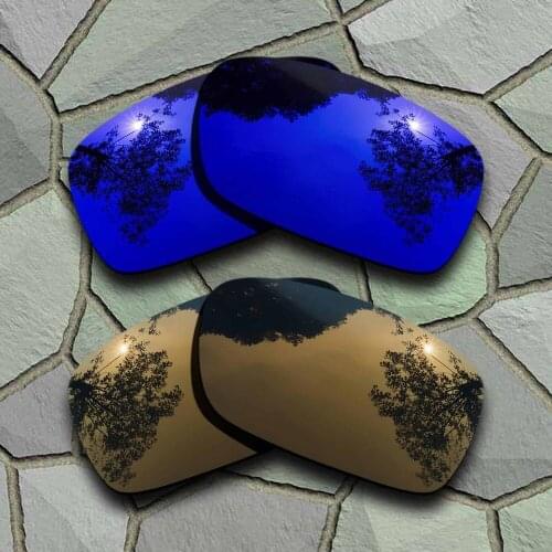 Violet Blue&Bronze Copper Sunglasses Polarized Replacement Lenses for Oakley Crankcase