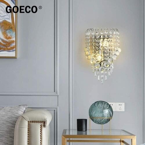Modern Wall Lamp, Elegant design E14 Crystal Wall Lamp, for Bedroom Hallway Restaurant