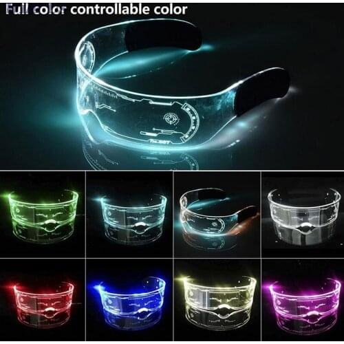 LED Glasses EL Wire Neon Party Luminous LED Glasses Light Up Glasses Rave Costume Party Decor DJ SunGlasses Halloween Decoration