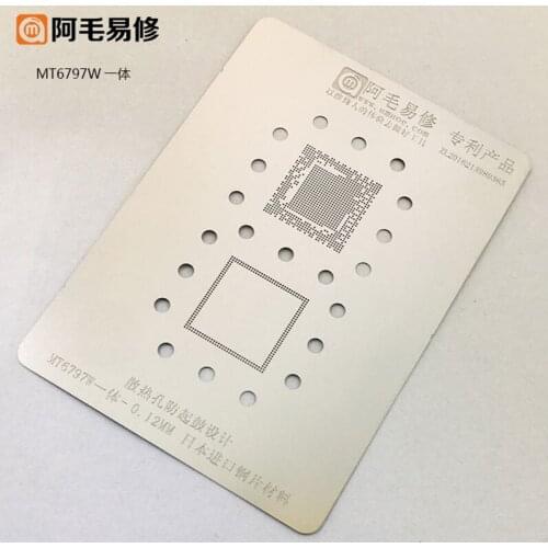 0.12MM AMAOE BGA Stencil FOR MT6797/MT9795/MT6595 CPU+RAM Phone Repair Tool