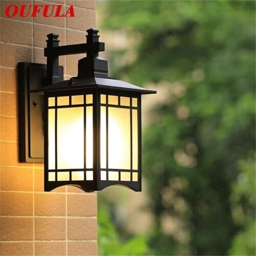 OUFULA Outdoor Wall Sconces Lamp Classical Retro Light LED Waterproof Decorative for Home Aisle