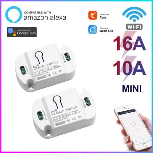 DIY WiFi Tuya Smart Light Switch Universal Breaker Timer Smart Life APP Wireless Remote Control Works With Alexa Google Home