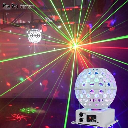 Rotating Crystal Ball LED Sound Activated Dance Disco Strobe Light DJ Magic Led Stage Lights For Christmas Holiday Birthday