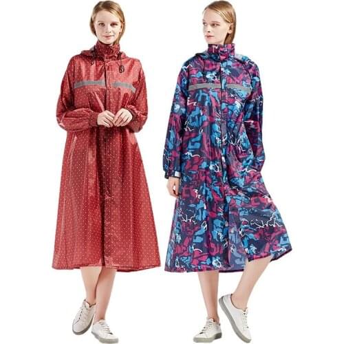 Women Rain Coat Red Long Raincoat Reflective Bike Waterproof Suit Windbreaker Womens Outdoor Hiking Gabardina Mujer Gift Ideas