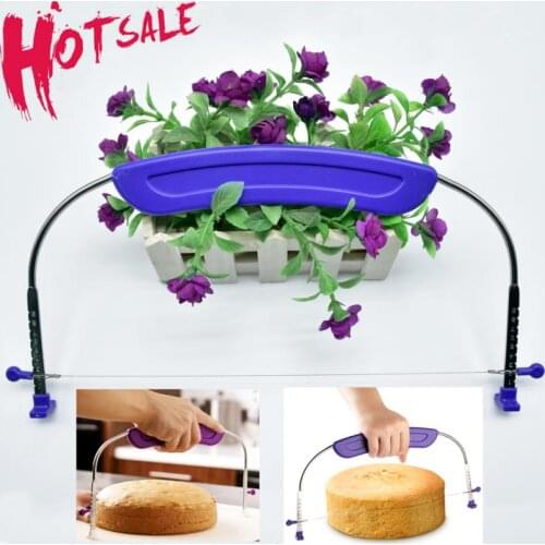 1 Pc Adjustable 1 Wire Layer Cake Slicer Cutter Stainless Steel Leveler Slicer Dual-Layers Cake Cutter Slicer Cake Dropshipping