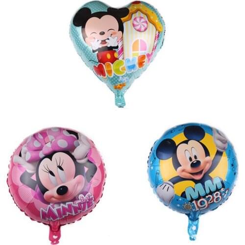 18 inch Cartoon Giant Mickey Minnie Mouse foil Balloon Birthday Party decorations Kids Baby shower Party balloons Classic Toys