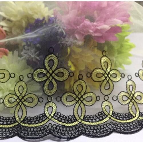 2Yards DIY Craft Sewing Material Dress Clothing African Wedding Floral Multi Color Nigerian Doll Lace Fabrics Embroidered Trim