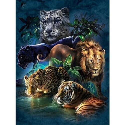 5D Diamond Embroidery Diamond Painting Tiger Diamond Mosaic Full diamond Decoration Home Picture Of Rhinestone