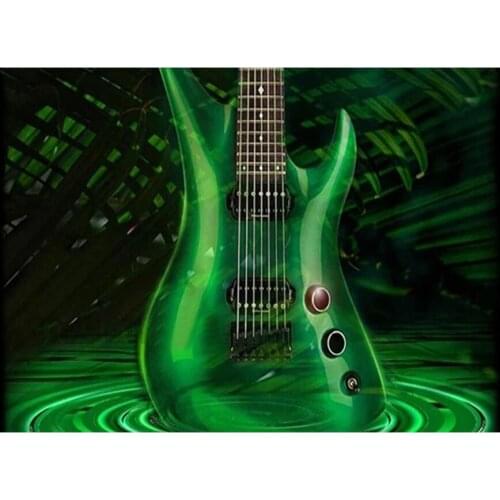 DIY 5D Diamond Painting Full Round Guitar Music Painting By Numbers Diamond Embroidery Picture Rhinestone Home Decor Gift A2089