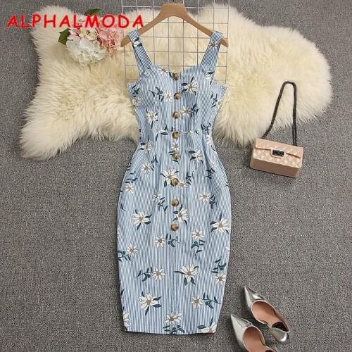 ALPHALMODA Long Summer Dresses