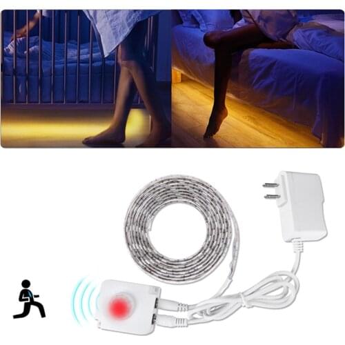 Wireless PIR Motion Sensor LED Under Cabinet Light LED Strip DC 12V Kitchen Light Bedroom Smart Night Lamp Tape 1M 2M 3M 4M 5M