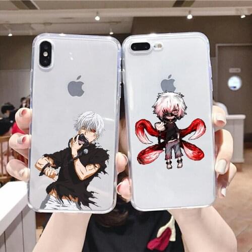 Tokyo Ghoul Kaneki Ken Anime Phone Case For iphone 5 5s se 2 6 6s 7 8 12 mini plus X XS XR 11 PRO MAX transparent silicone