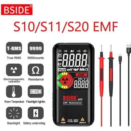 BSIDE Digital Multimeter S10 S11 S20 EMF Tester Detector Profesional Multimetro Smart DC AC Voltage Capacitor Ohm Diode NCV Hz