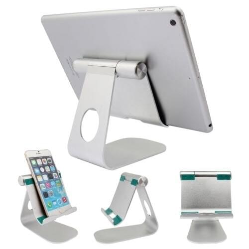 SOONHUA Phone Holder Aluminum Desktop Stand Mount Holders Bracket Universal Mobile Phone Stands For Tablet PC Phones