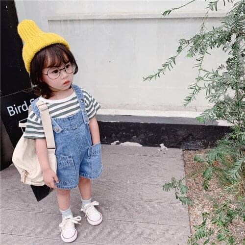 Childrens Overalls Shorts 2019 Summer New Baby Girl Suspender Denim Shorts Toddler Girl Jeans Pants Kids Casual Shorts Pants