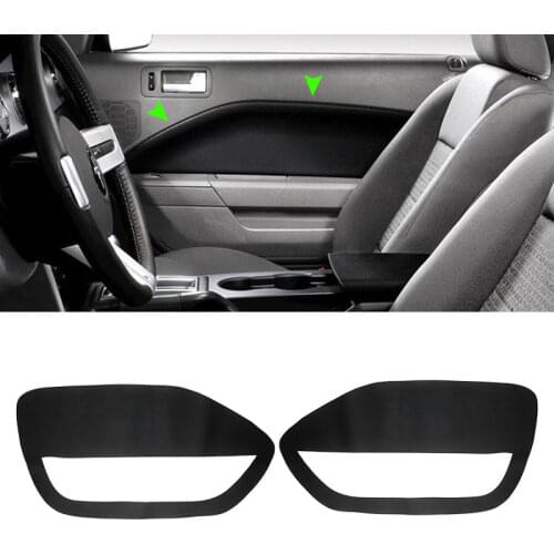 For Ford Mustang 2005 2006 2007 2008 2009 2pcs Microfiber Leather Car Interior Front Door Handle Panel Cover Protective Trim