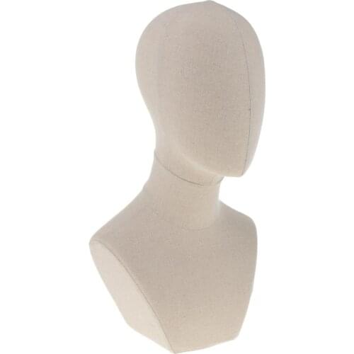 21' Canvas Block Head For Wigs Making Manikin/Mannequin Jewelry Display Head
