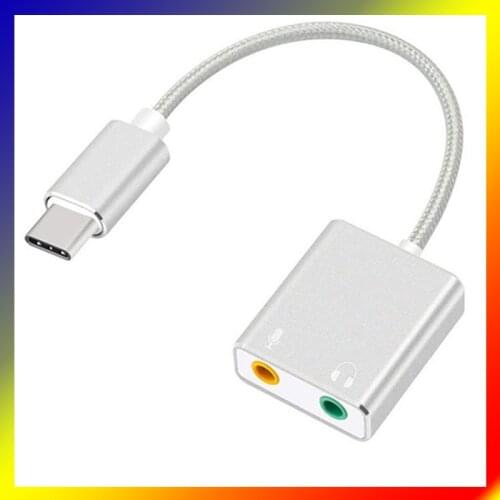 USB3.1 Type-C Audio Cable Adapter Type C to 3.5mm Jack Earphone & Microphone USB C Splitter For HUAWEI Matebook Android