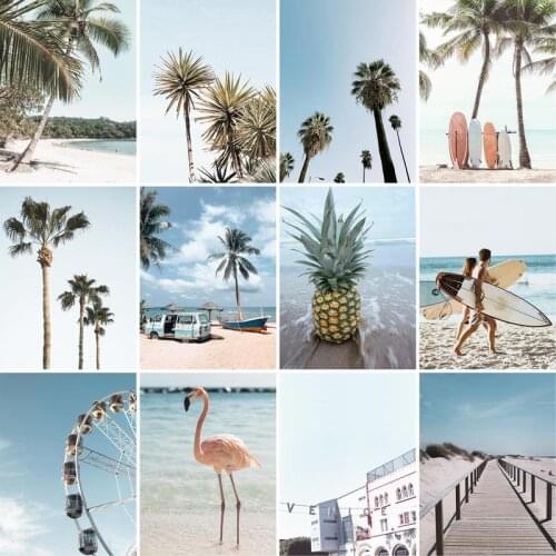 GATYZTORY 60x75cm Frame Picture By Numbers HandPainted Unique Gift For Adults Seaside beach Landscape Painting Home Craft