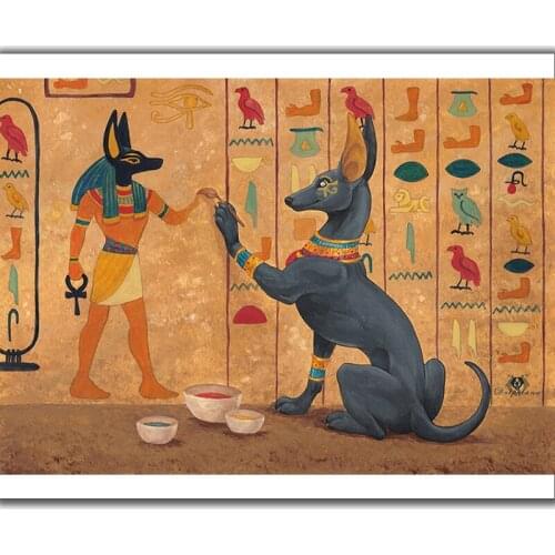 Egypt God Anubis 5D Diy Diamond Painting Full Diamond Embroidery Sale Rhinestones Pictures Canvas Wall Art Decor Gift