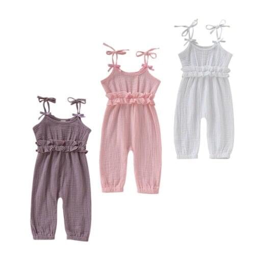 Newborn Baby Girl Ruffled Floral Romper Backcross Jumpsuit Outfits Sunsuits Baby Clothing