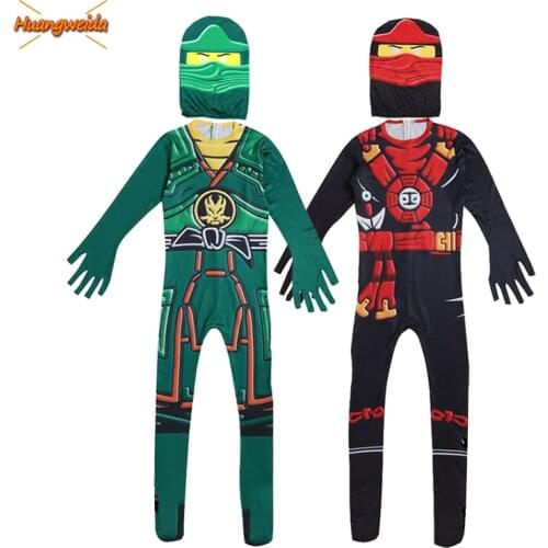 Ninja Costume Kids Costumes Halloween Costumes for kids Ninja Boys Halloween Dress Cosplay Anime Superhero Jumpsuits Suits