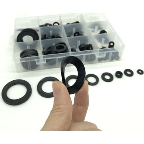M3 M4 M5 M6 M8 M10 M12 M20 M15 M25 M32 Black Rubber Flat Washer Plain Spacer Insulation Gasket Insulating Ring