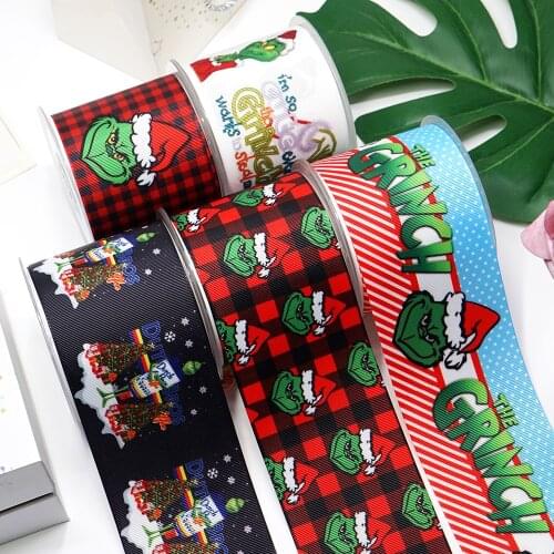 DIY Handmade Materials Printed Grosgrain Ribbon 50 Yard Per Size 45573